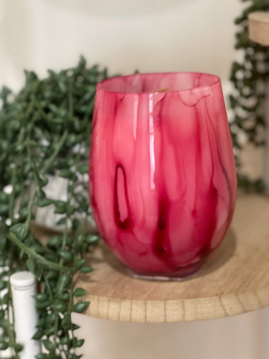 Black Raspberry & Vanilla - Tie dye Pink Renee Candle