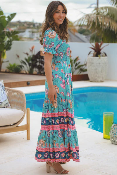 Elisabeth puff sleeve Maxi Dress