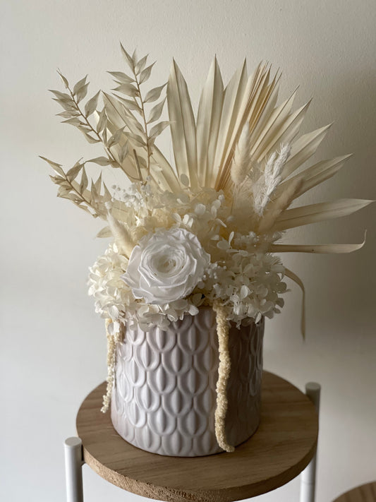 Mega Natural, White & Cream Dried Arrangement