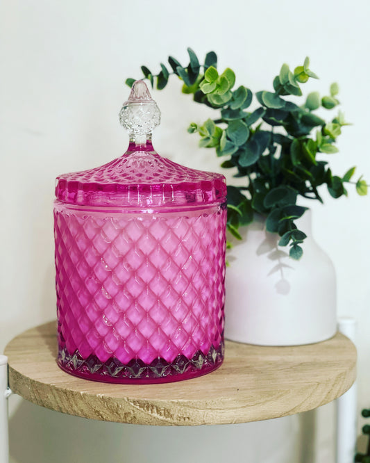 Champagne & Strawberries - Extra large Pink Elegance Candle