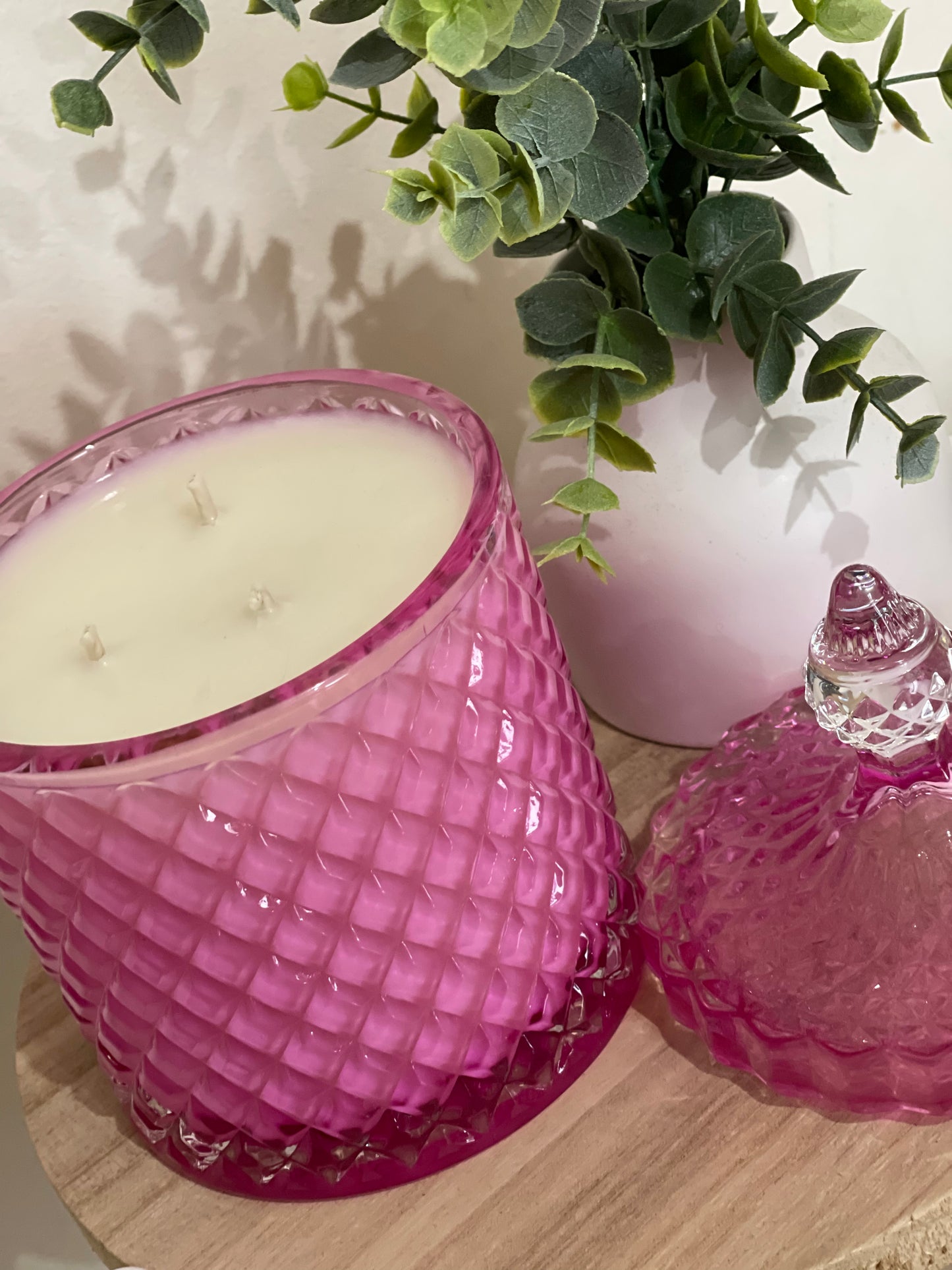 Champagne & Strawberries - Extra large Pink Elegance Candle