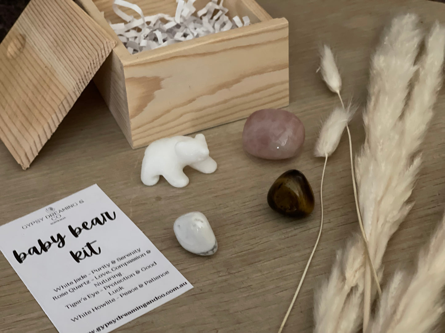 Baby Bear Crystal Kit - Intuitively Chosen