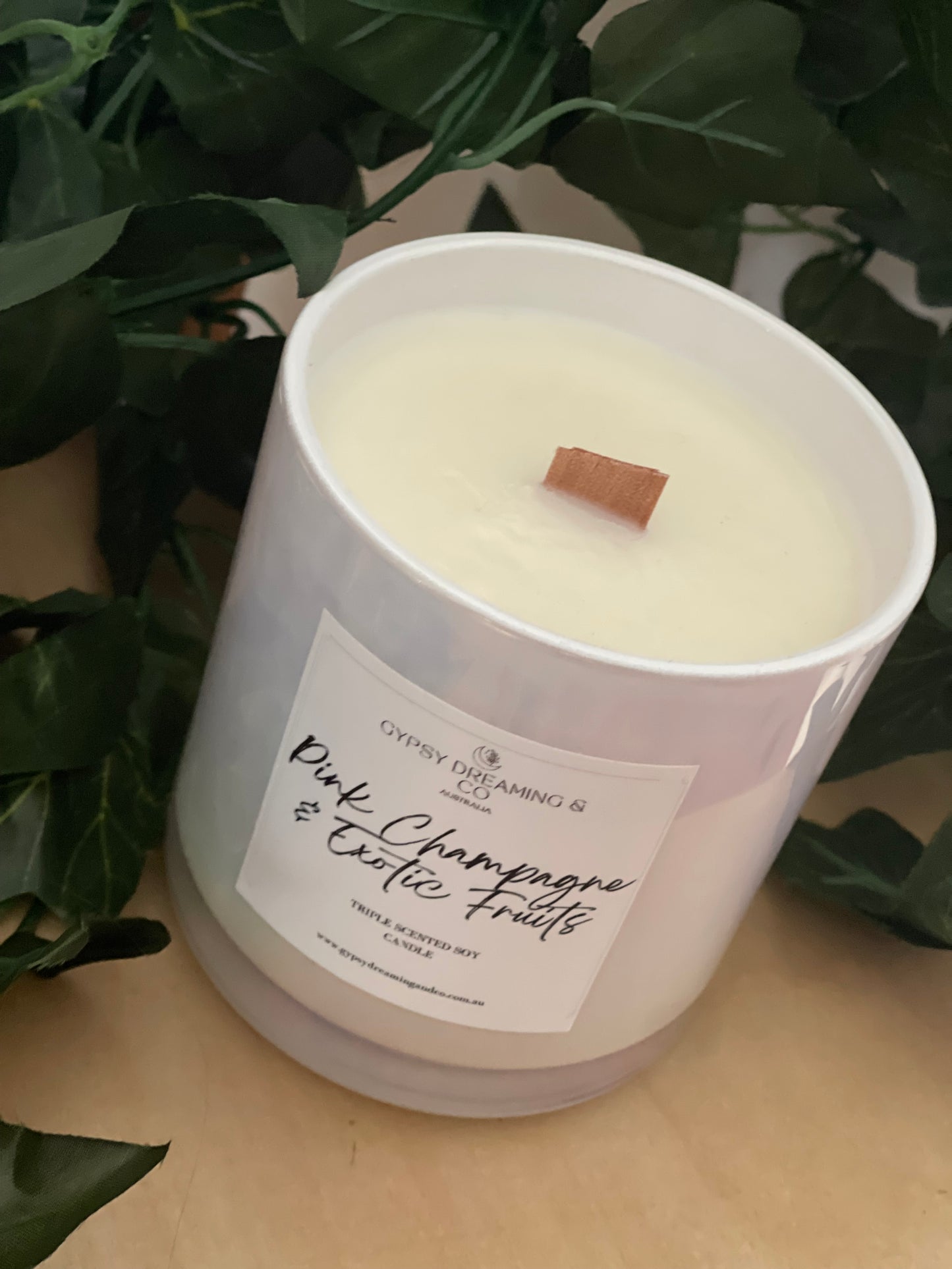 Pink Champagne & Exotic Fruits - Rainbow Aura Candle