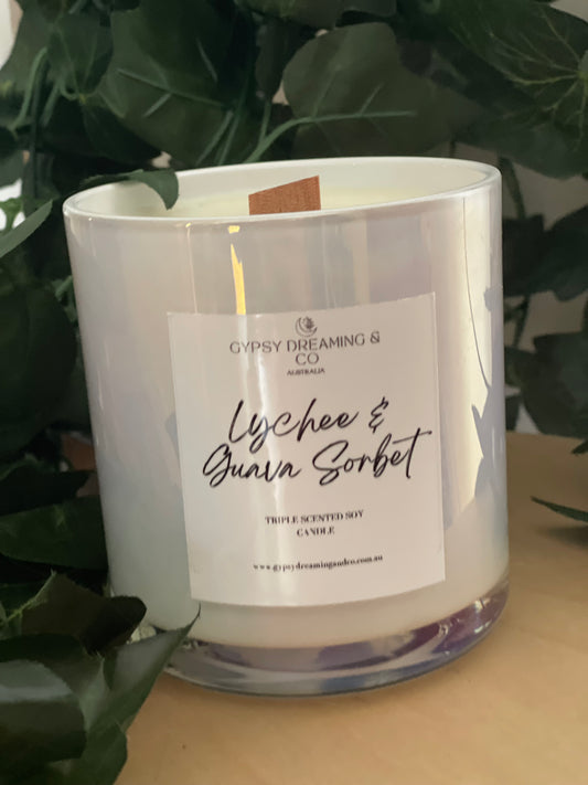 Lychee & Guava Sorbet - Rainbow Aura Candle