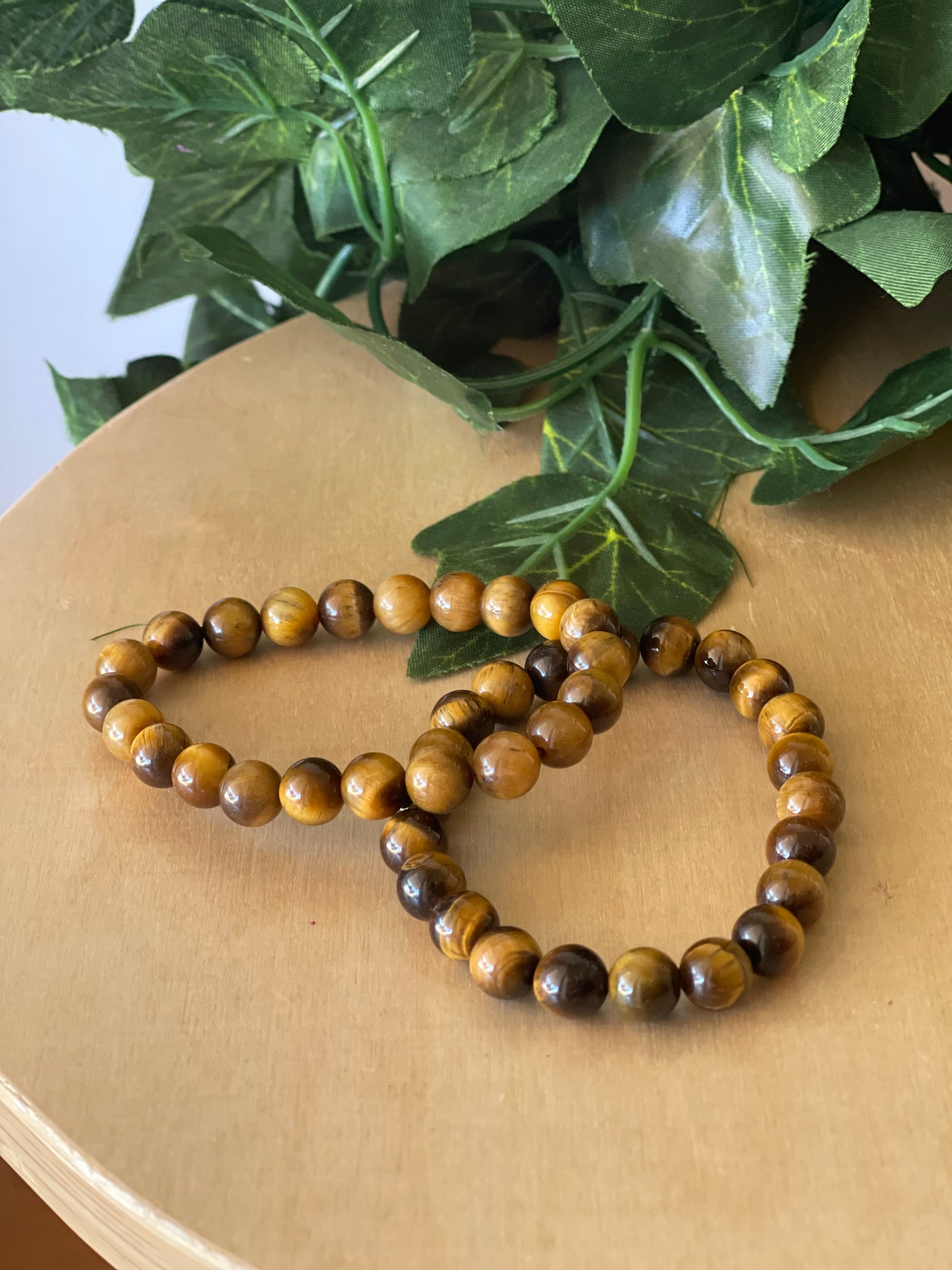 Tiger’s Eye Round Bead Bracelet 8mm