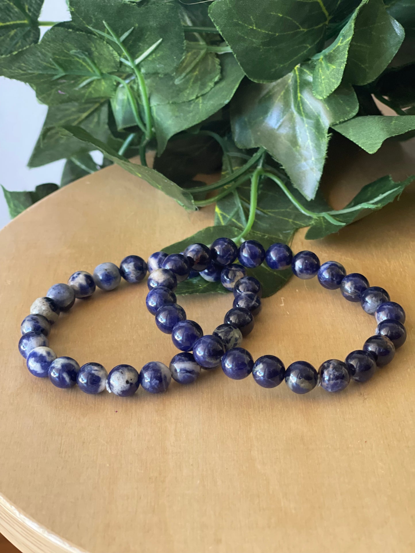 Sodalite Round Bead Bracelet 8mm