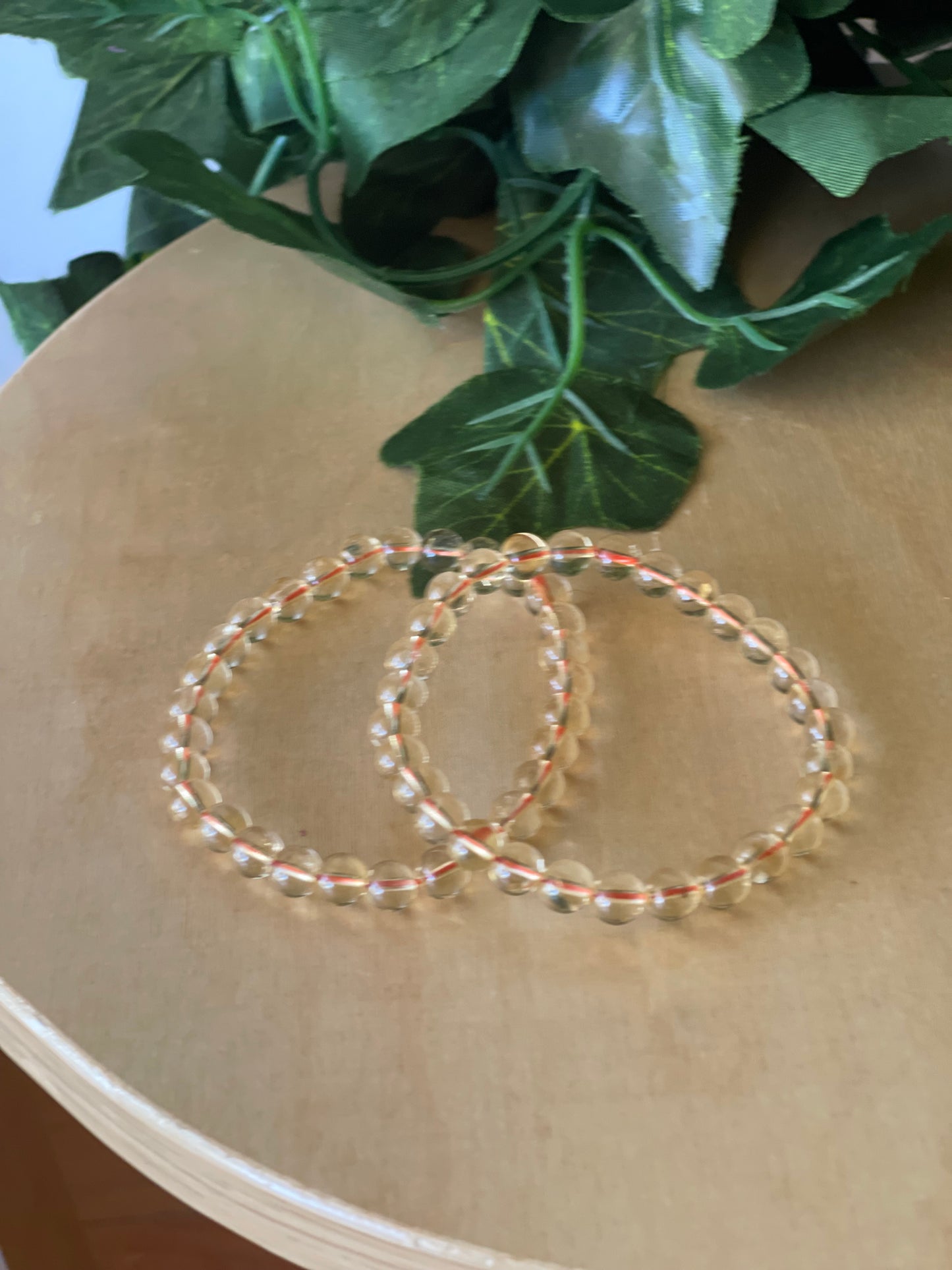 Citrine Round Bead Bracelet - 6mm