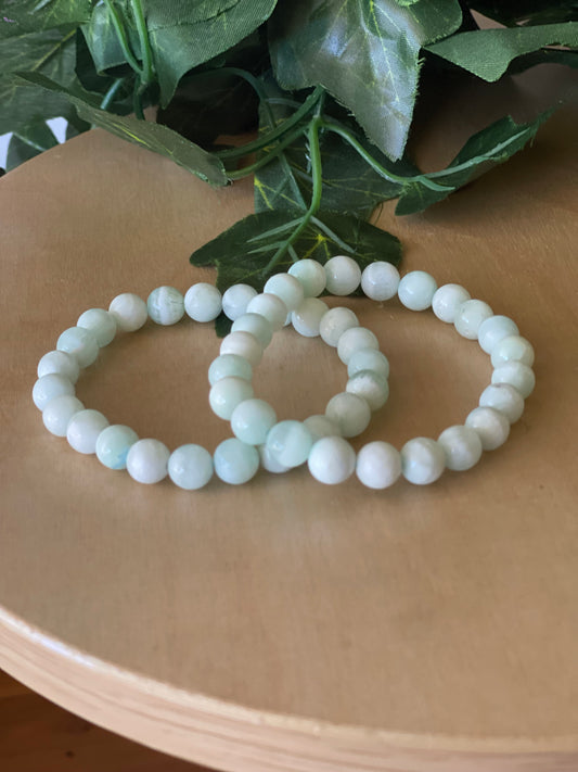 Hemimorphite Round Bead Bracelet - 8mm