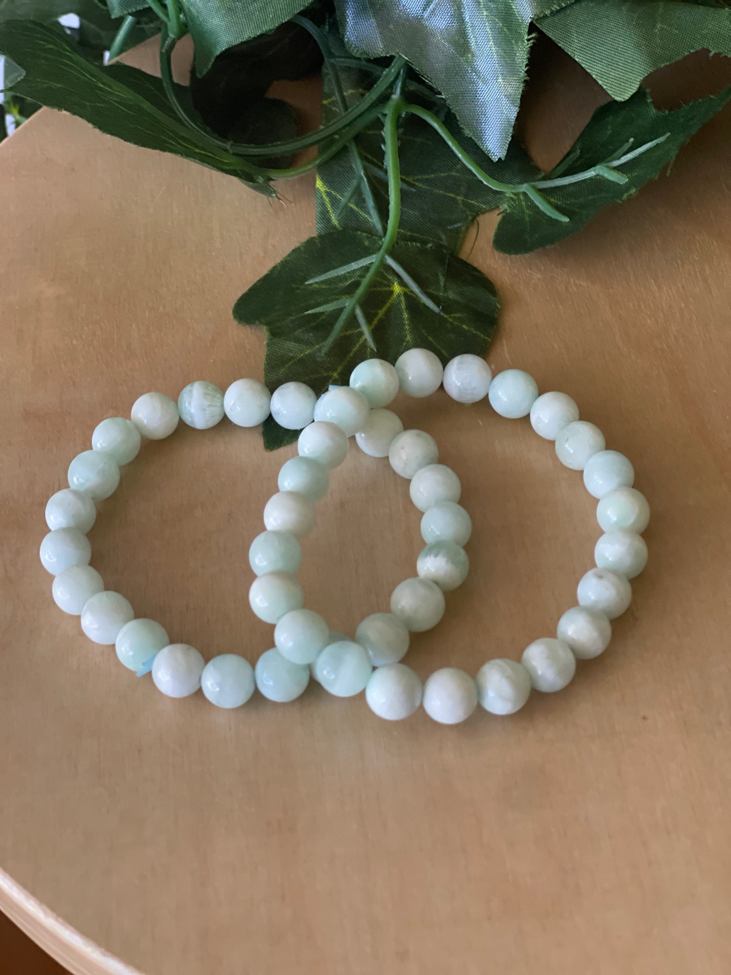 Hemimorphite Round Bead Bracelet - 8mm