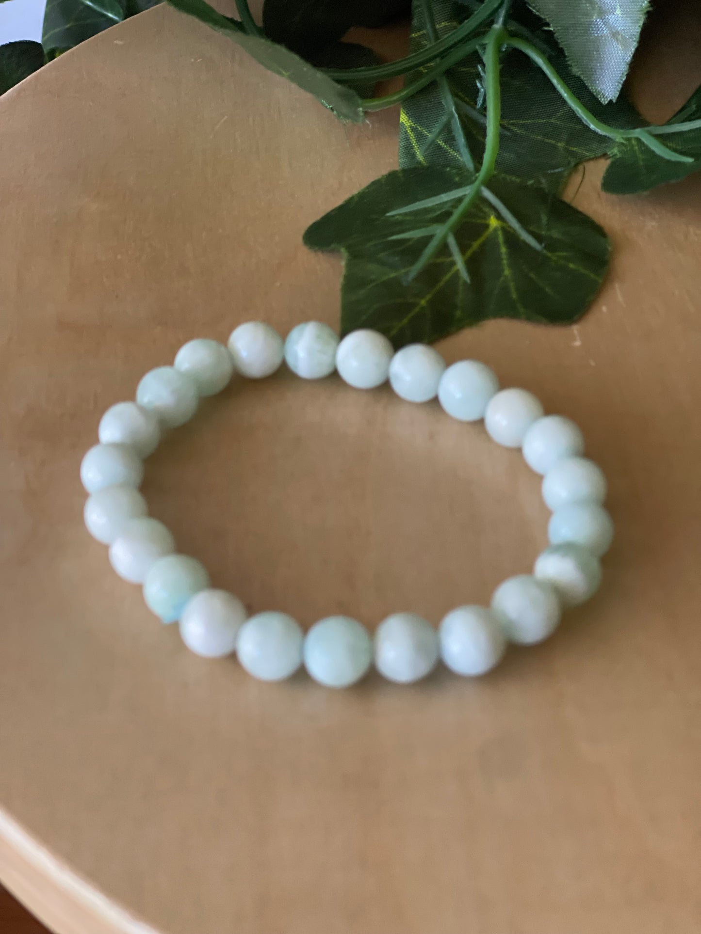 Hemimorphite Round Bead Bracelet - 8mm