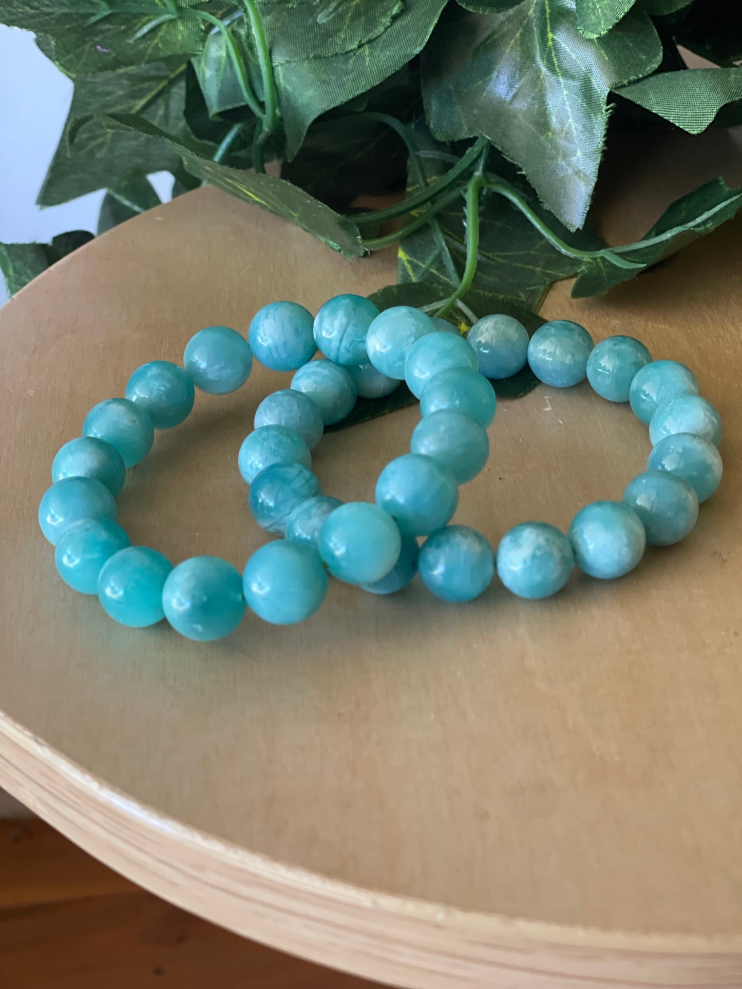 Amazonite Round Bead Bracelet - 10mm