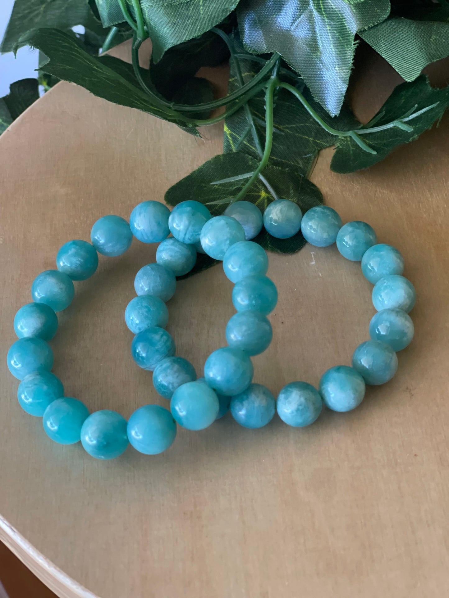 Amazonite Round Bead Bracelet - 10mm