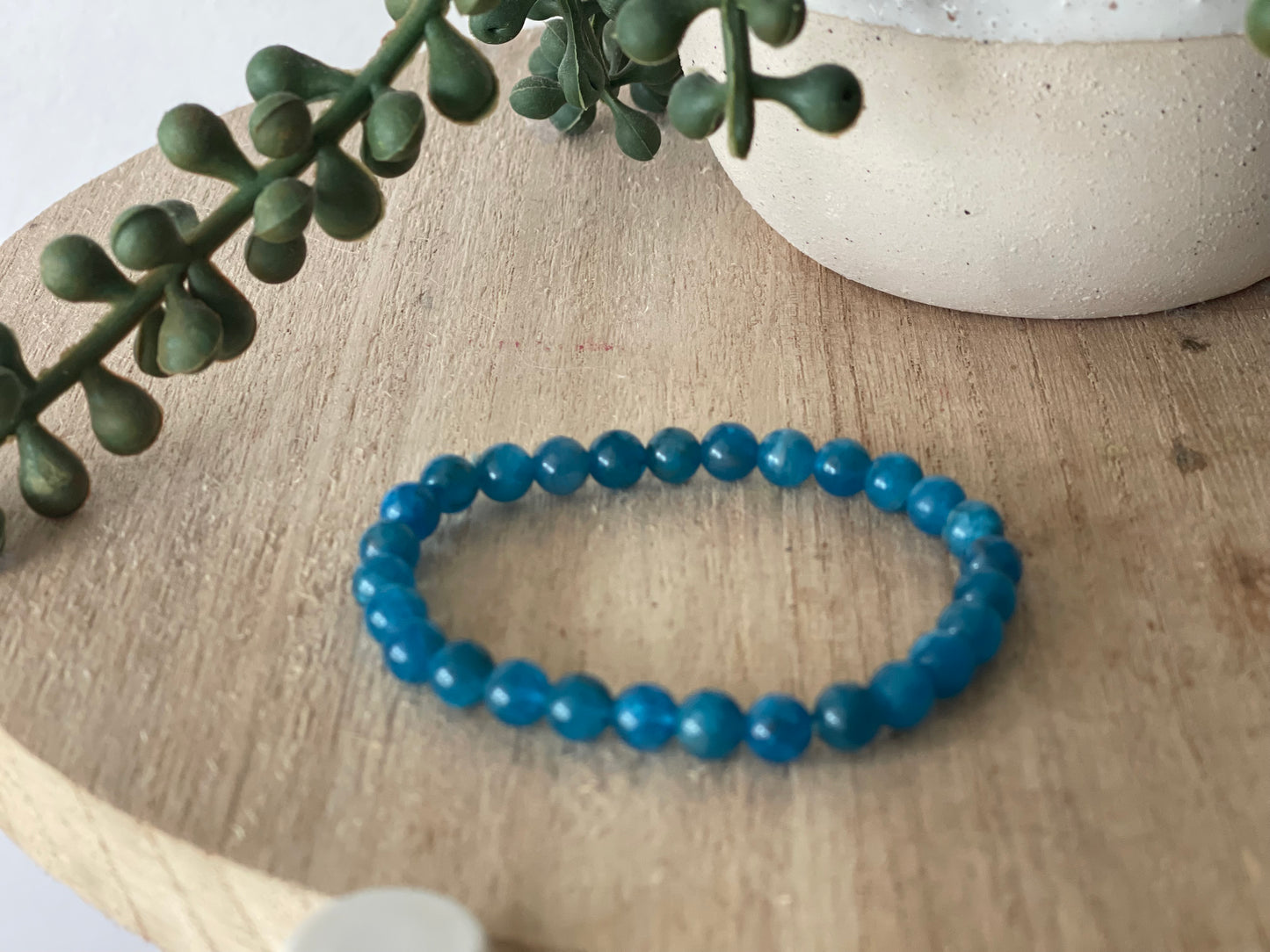 Blue Apatite Bracelet - 6mm