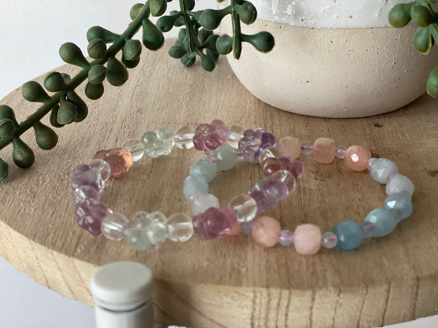 Fluorite Flower Bracelet