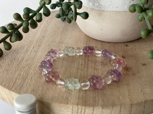 Fluorite Flower Bracelet