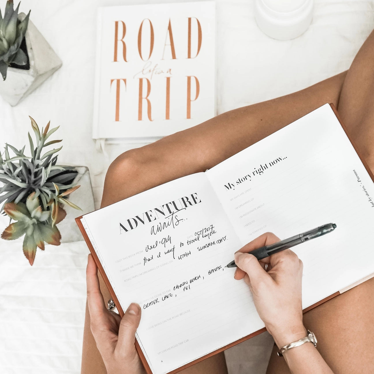 Life’s A Road Trip Journal - White Luxe