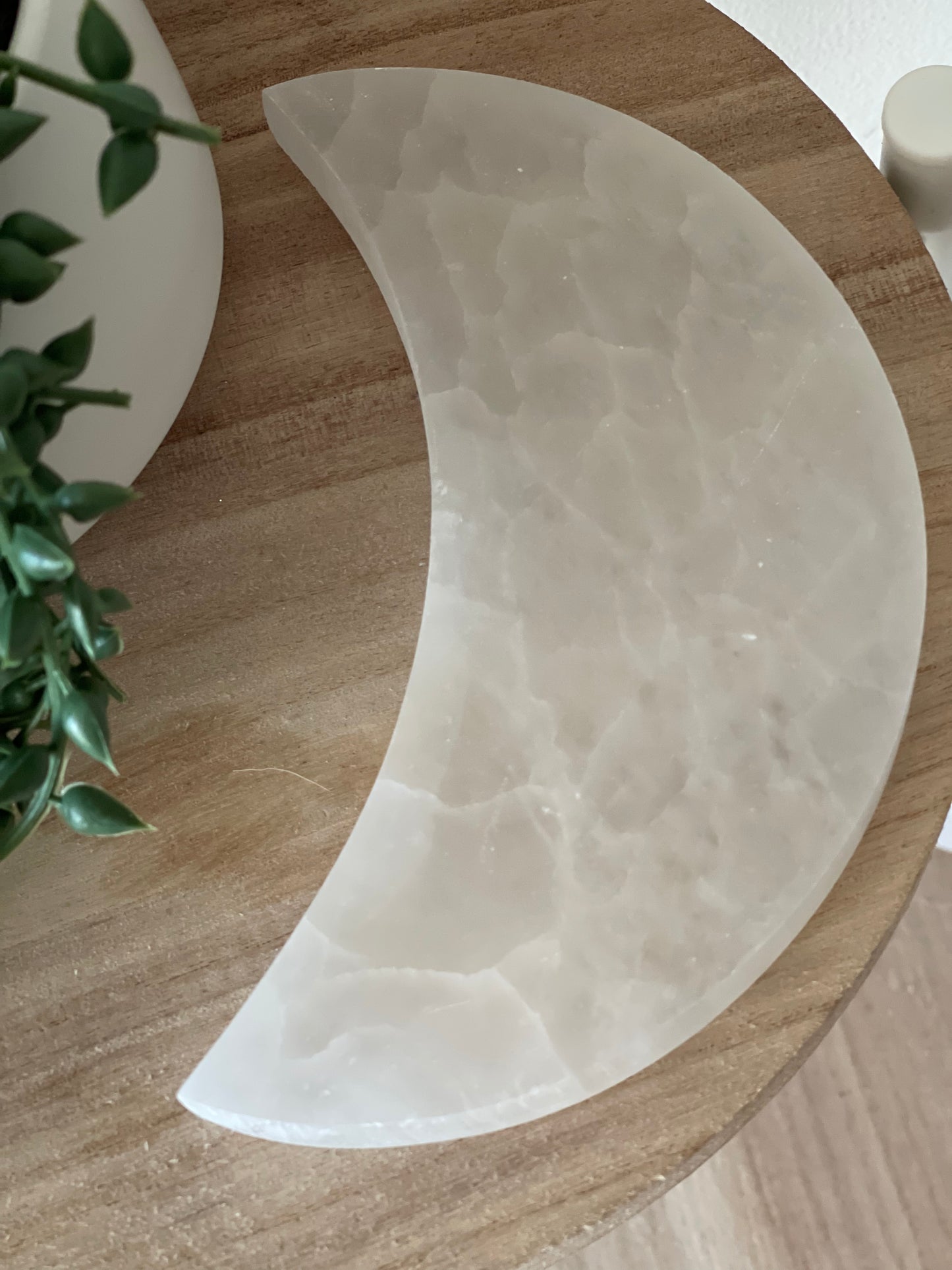 Selenite Moon Charging Plate - Approx 15cm