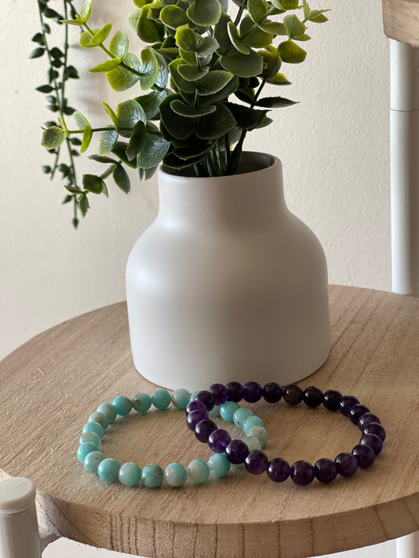 Amazonite Round Bead Bracelet 8mm