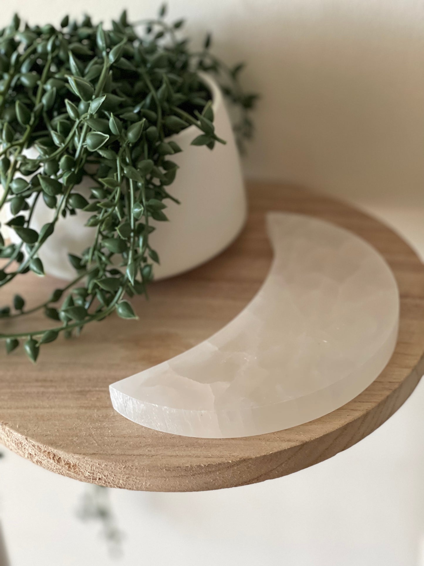 Selenite Moon Charging Plate - Approx 15cm