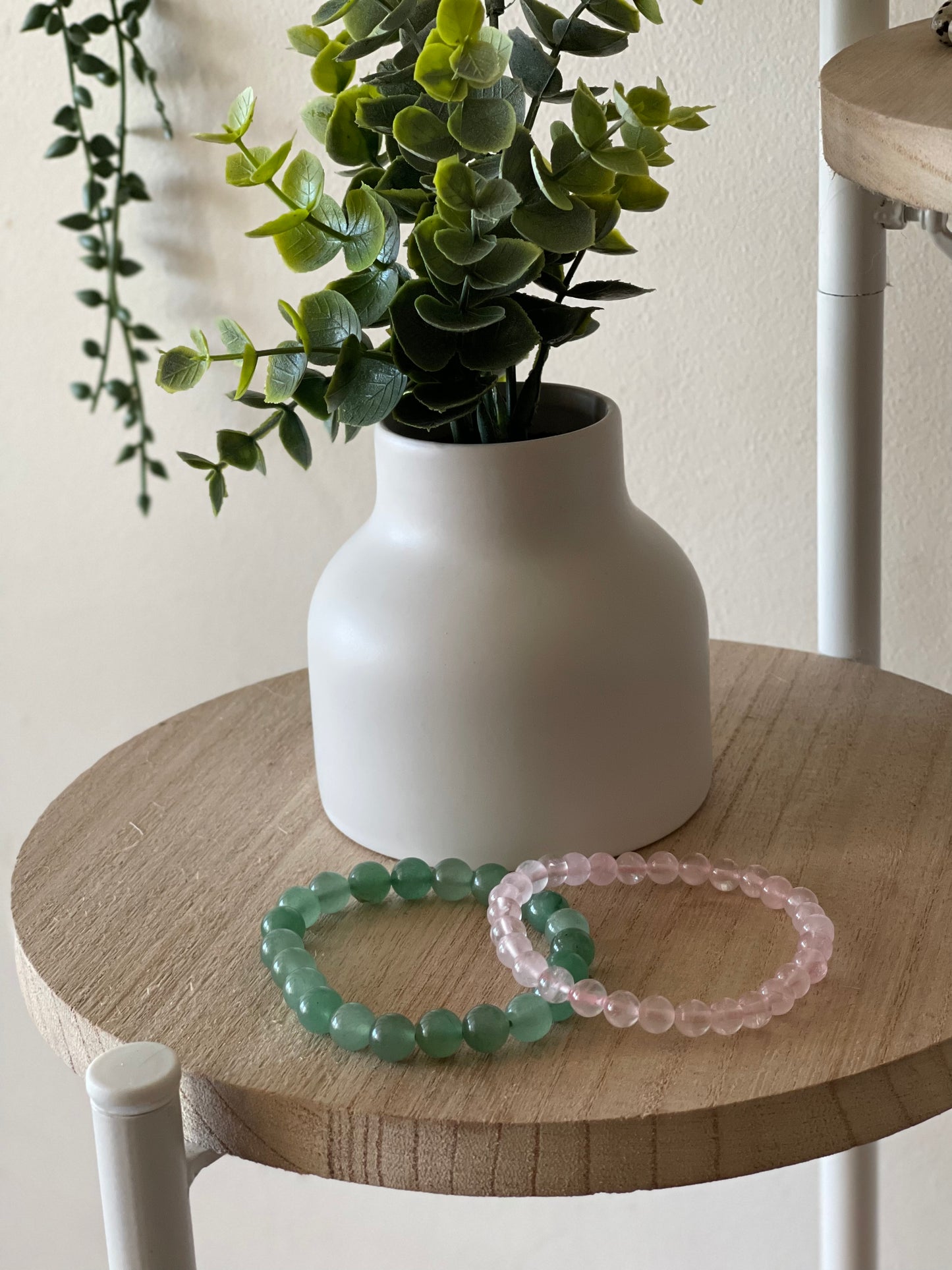 Rose Quartz Round Bead Bracelet 6mm