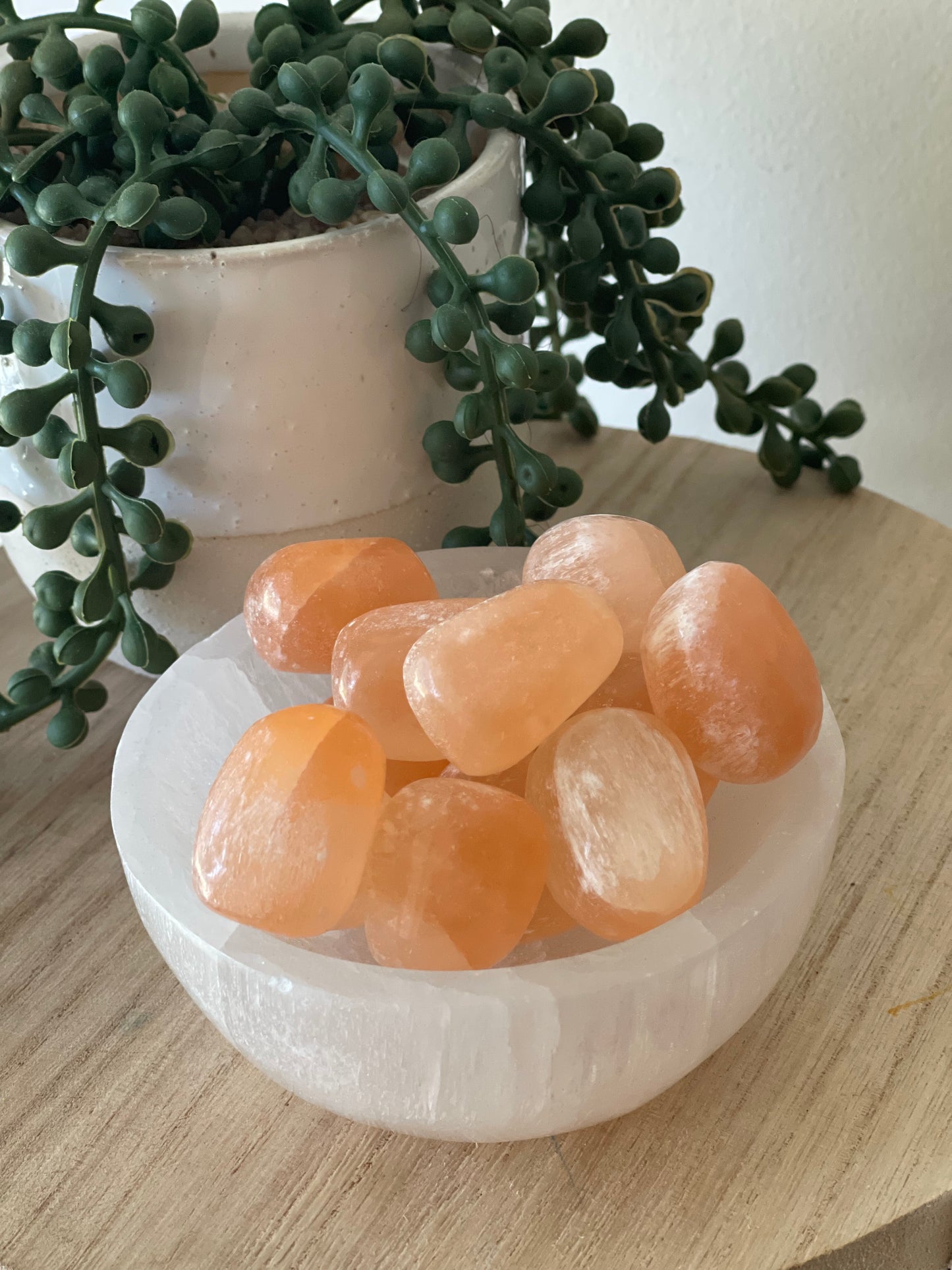 Peach Selenite Tumble - Intuitively Chosen