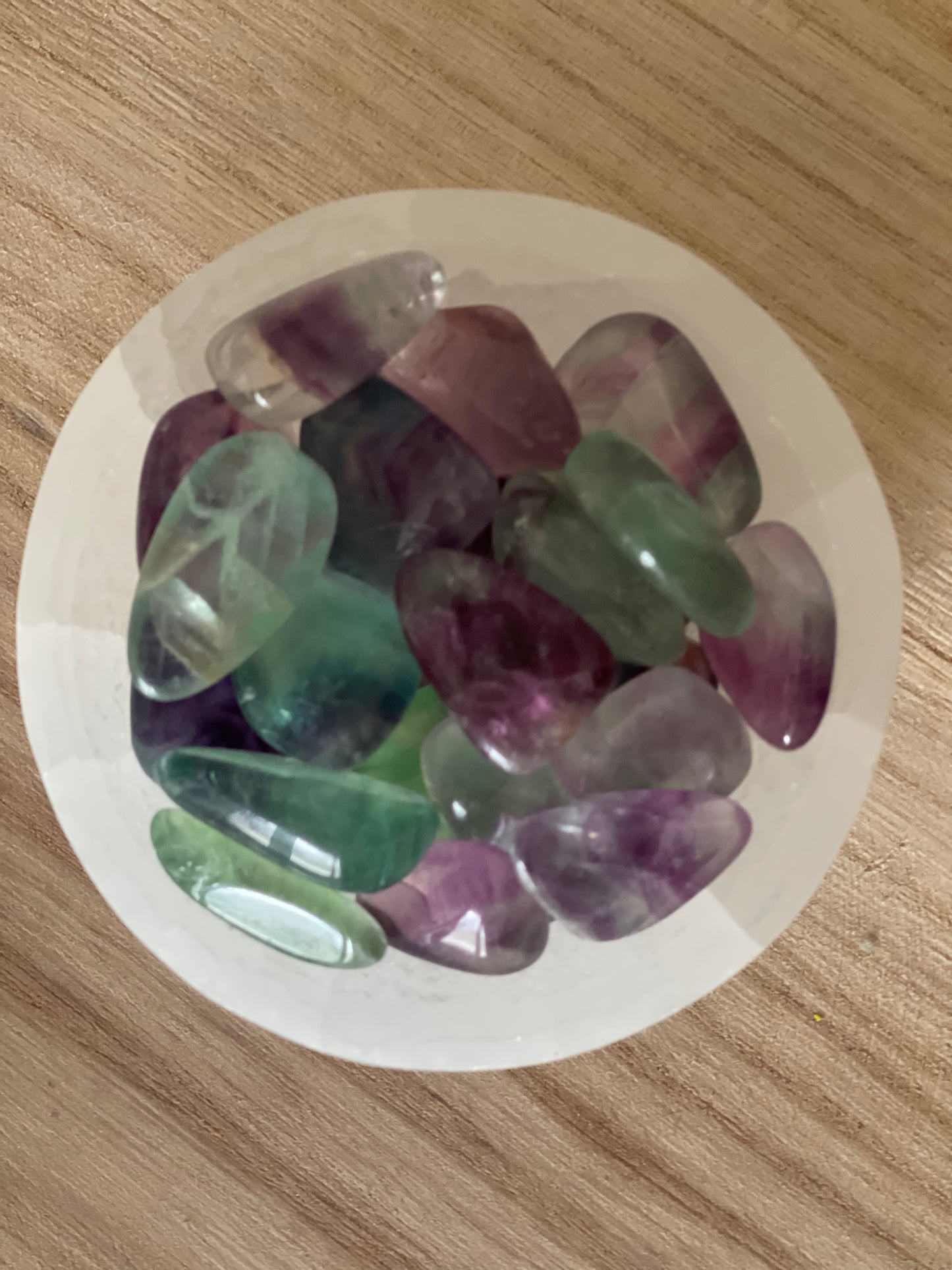 Rainbow Fluorite Tumbles - Intuitively Chosen