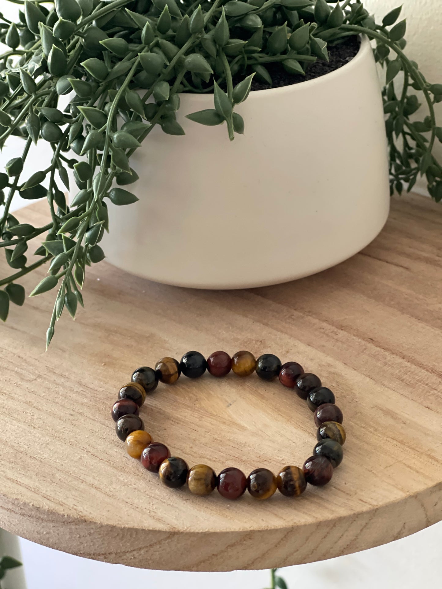 Tiger’s Eye Round Bead Bracelet 8mm