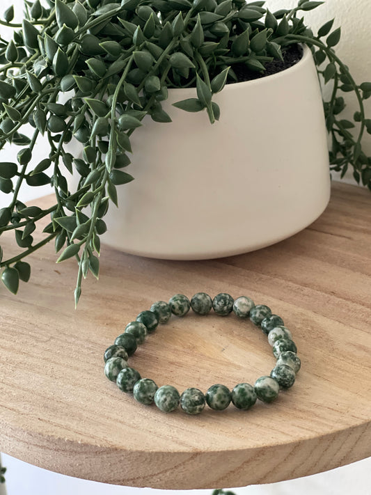 Nan King Jade Round Bead Bracelet 8mm