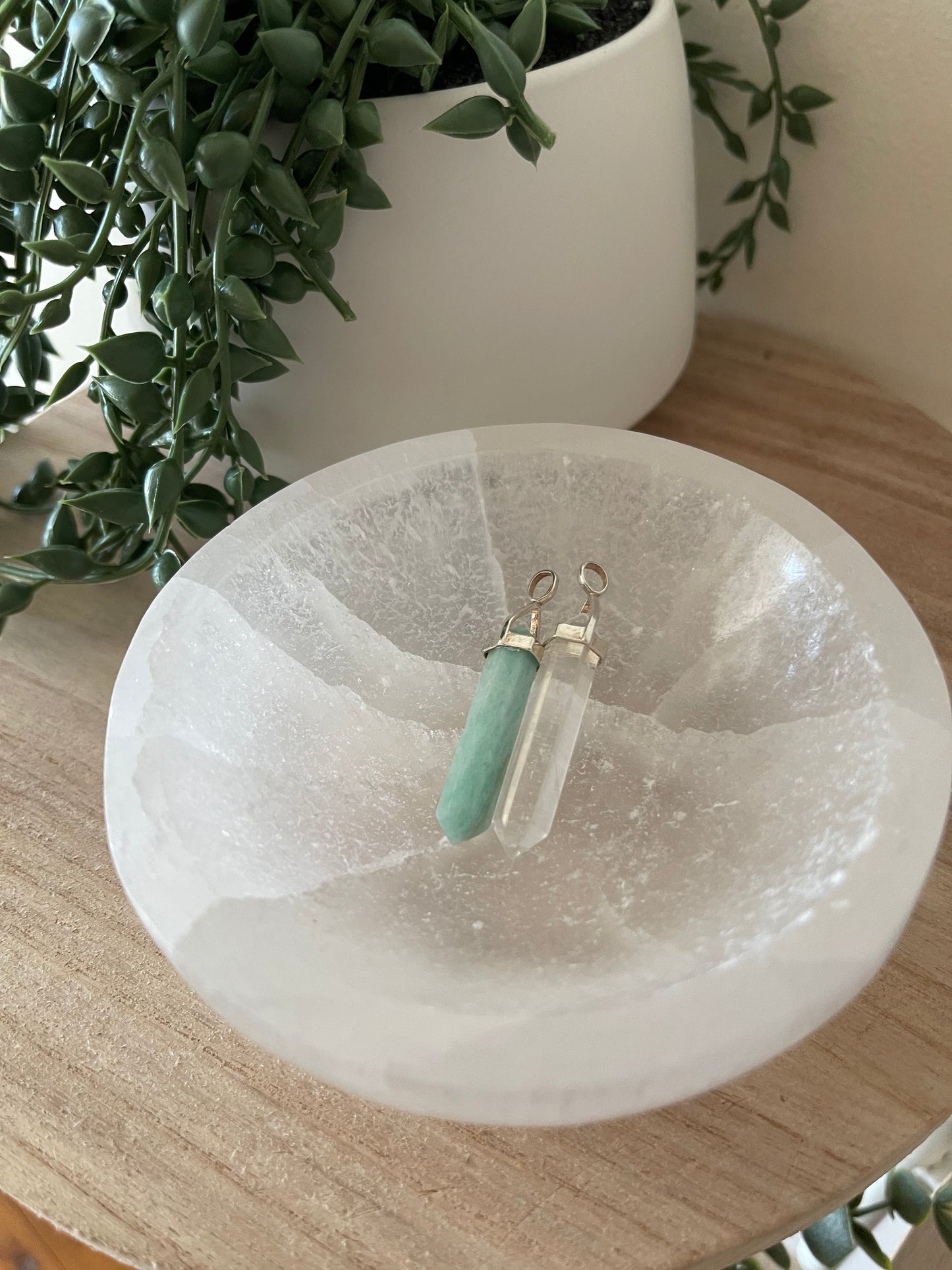 Amazonite Double terminated pendant w/ sterling silver