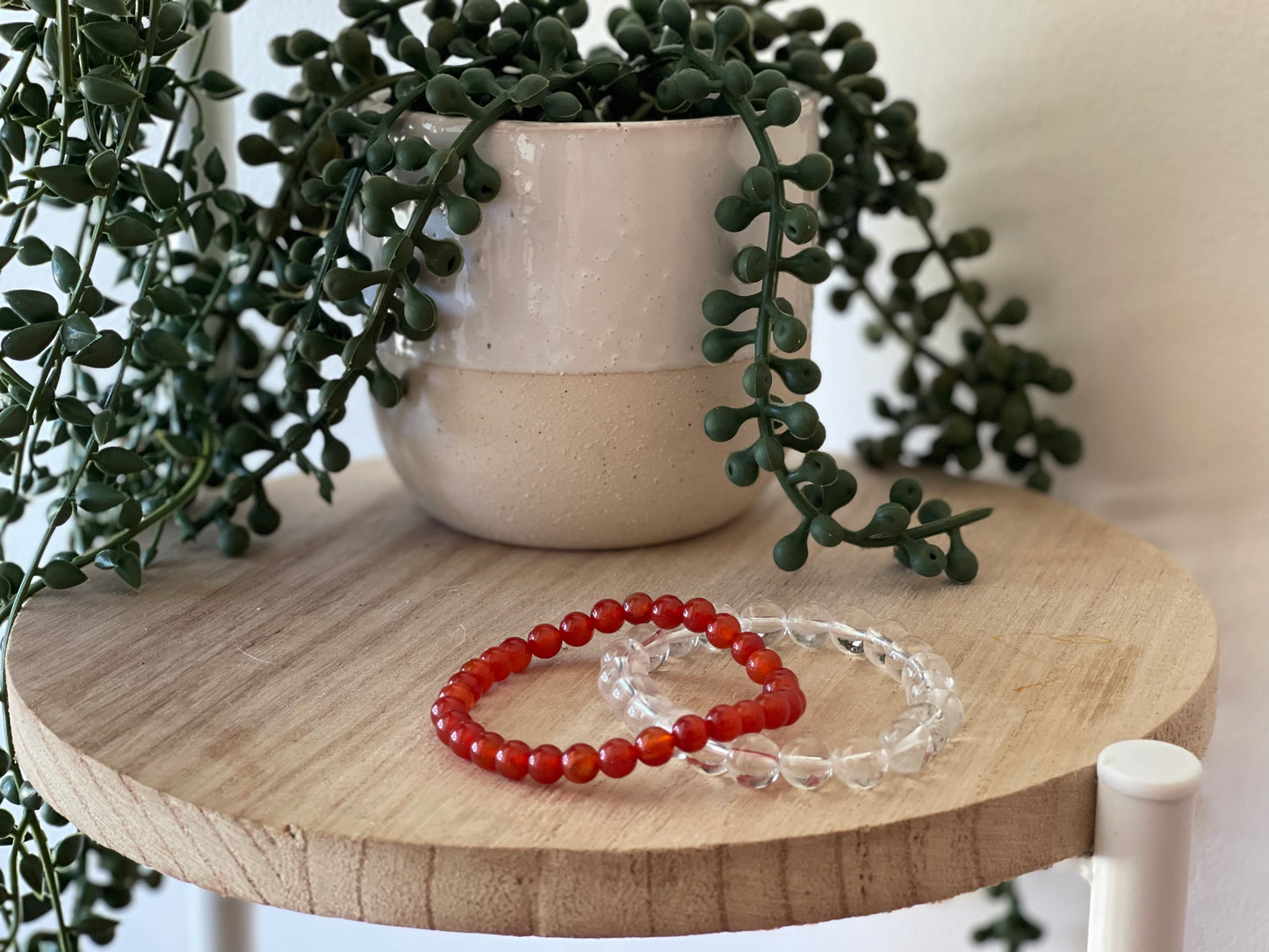 Carnelian Round Bead Bracelet 6mm